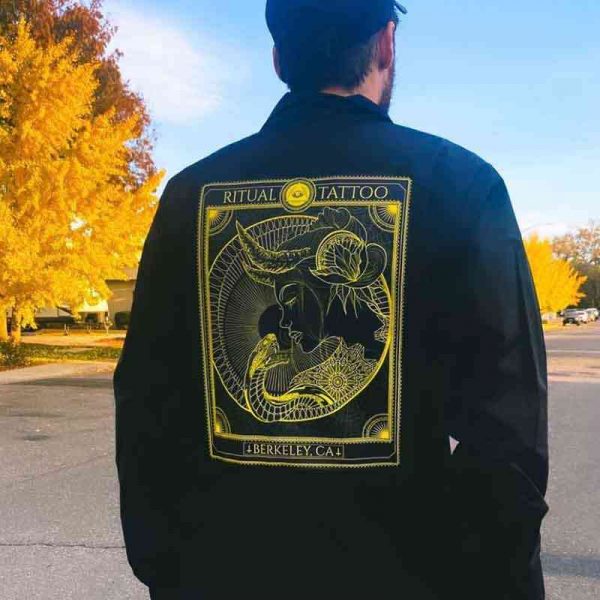 Ritual Tattoo Snake Charmer Water Resistant Coach Jacket